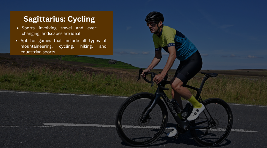 Cycling is the true spirit of a Sagittarius