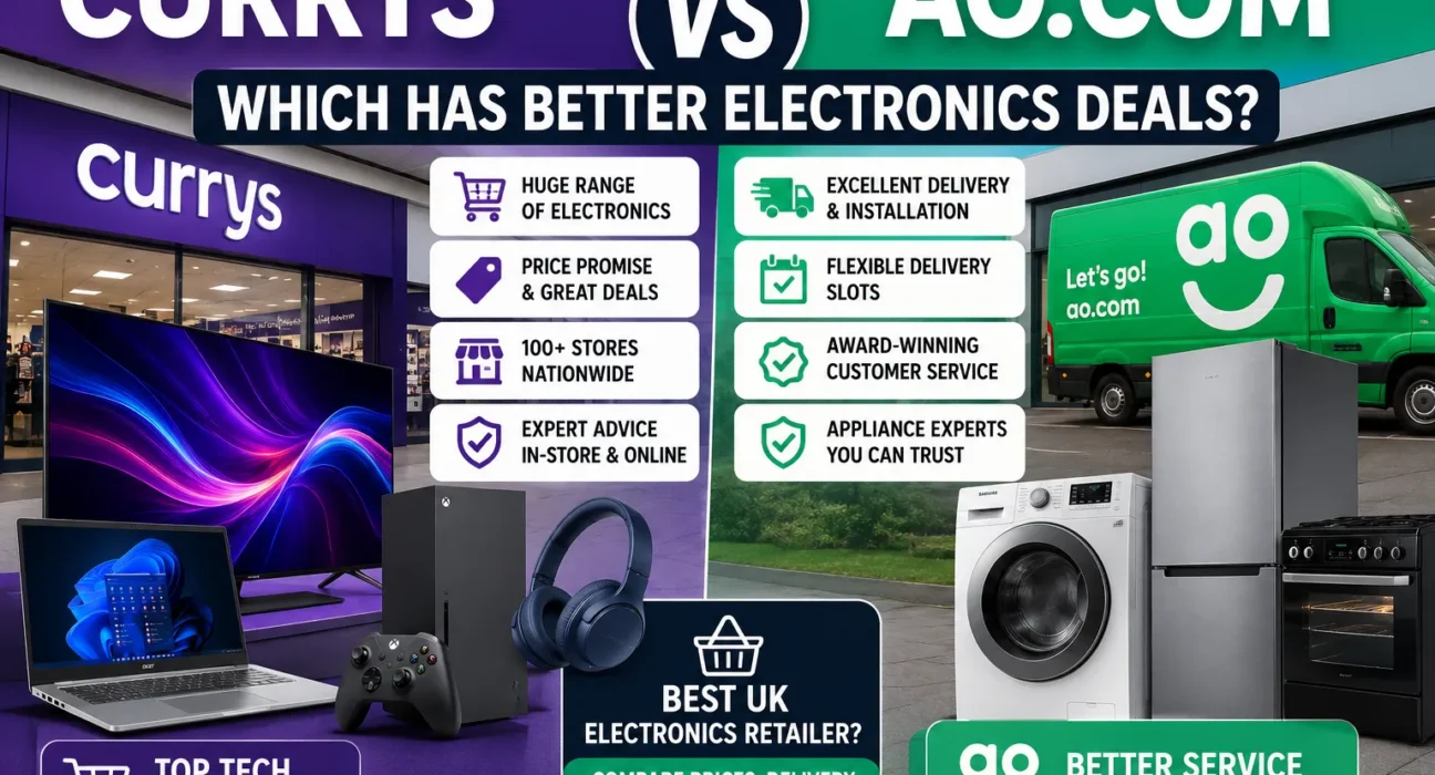 Currys vs AO.com electronics comparison