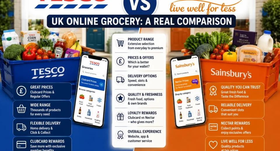 Tesco vs Sainsbury's Online grocery showdown